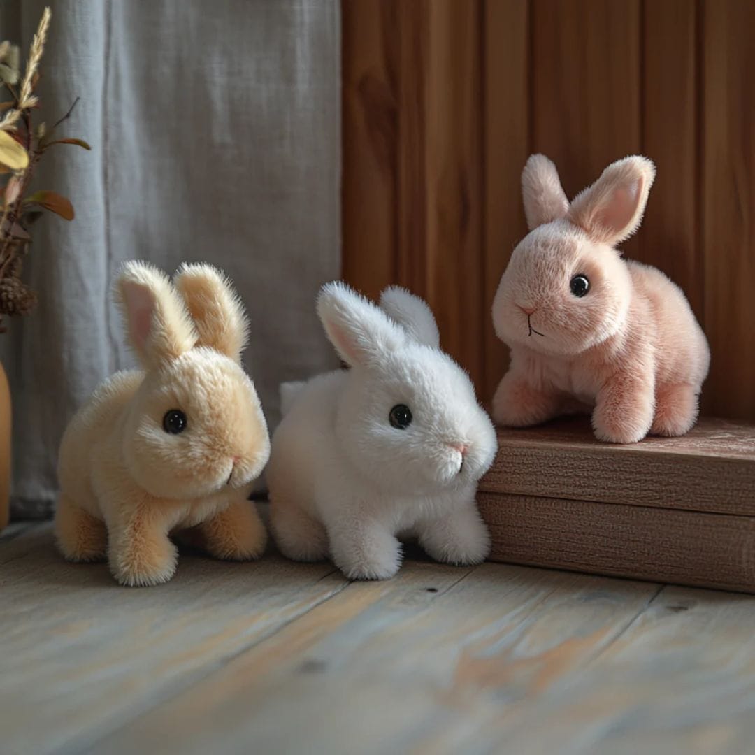 Soft Plush Bunny Toy for Kids Realistic Durable Decorative 4