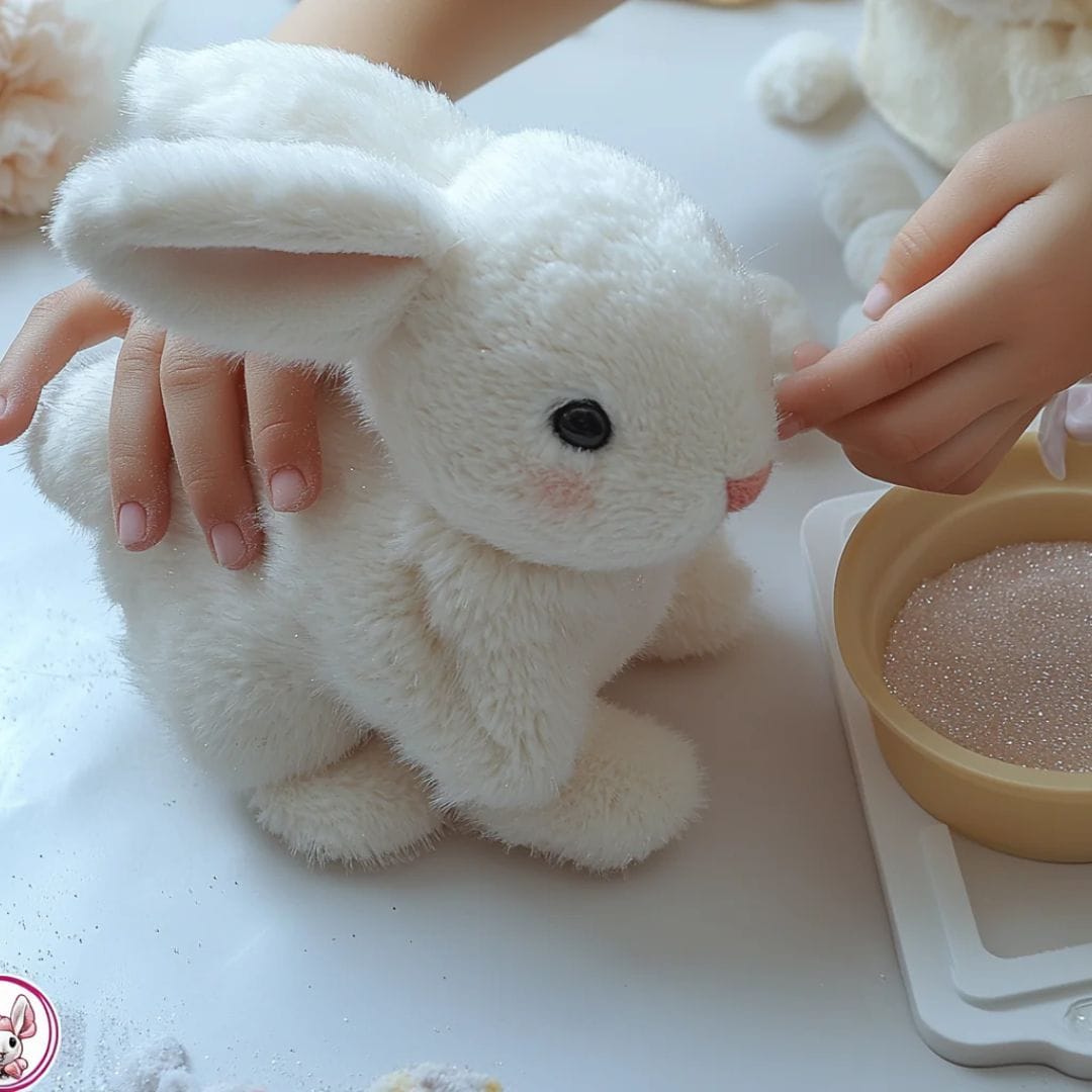 Soft Plush Bunny Toy for Kids Realistic Durable Decorative 3