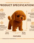 Interactive Plush Dog for Kids realistic eco-friendly playful 3