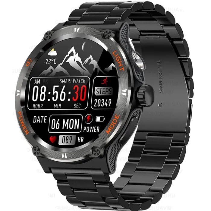 Robust Smartwatch for Men Tactical Waterproof Outdoor 25 Days Battery 10