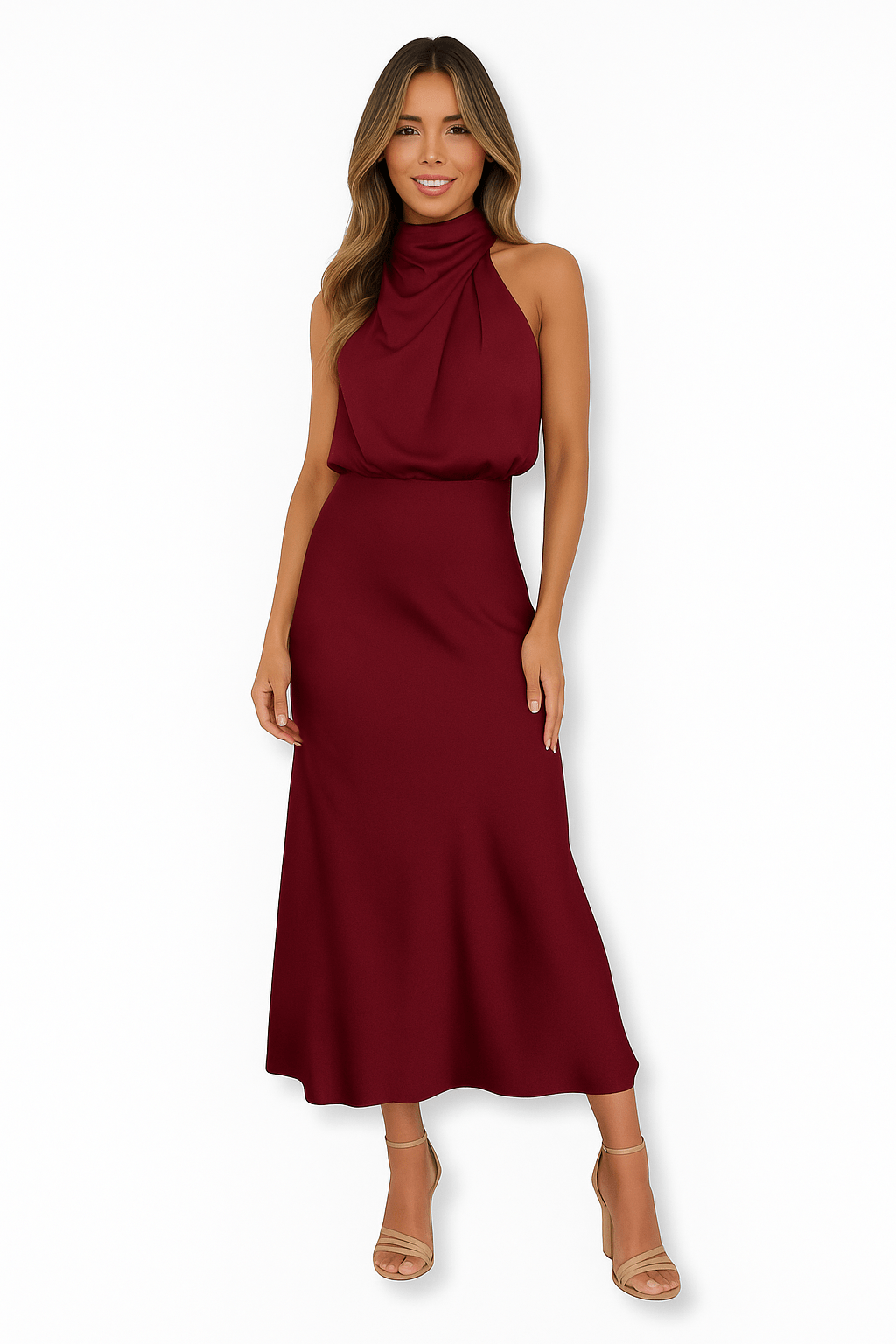 Primadon Abendkleider Bordeaux / S Marlena | elegantes Abendkleid für Damen