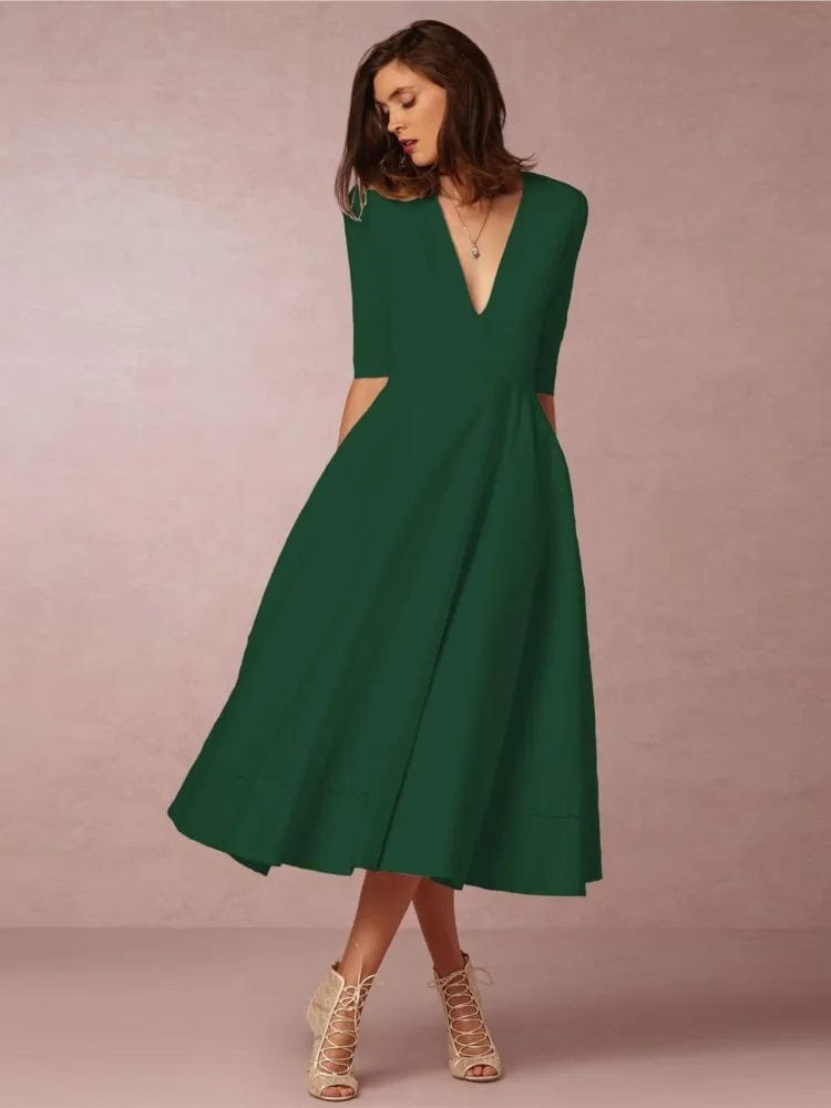 Primadon Abendkleider Grün / S Vivien | elegantes Abendkleid für Damen midi