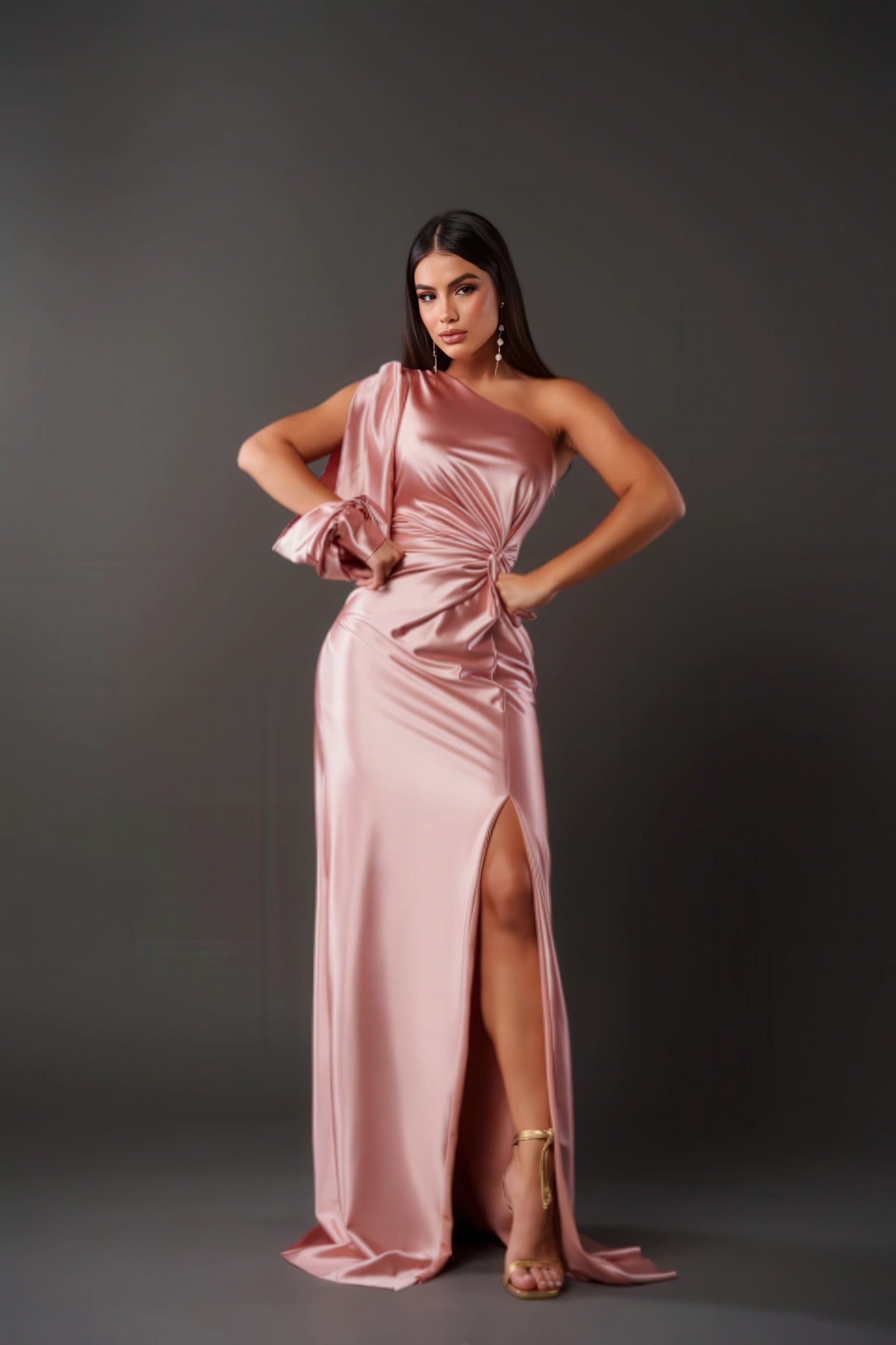 Primadon Abendkleider Maris elegantes Ein-Schulter-Kleid Abendkleid für Damen atmungsaktiv