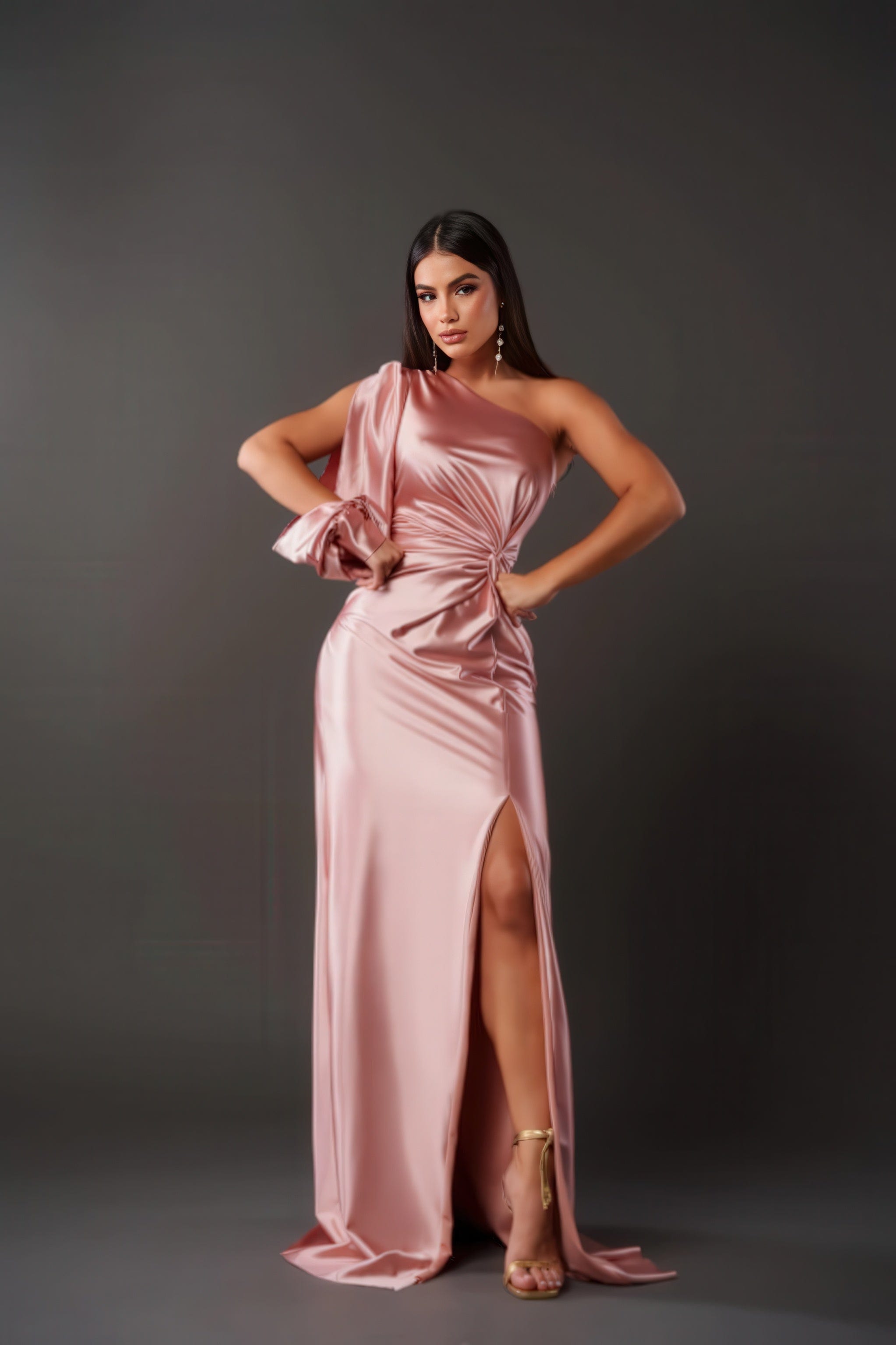 Primadon Abendkleider Maris elegantes Ein-Schulter-Kleid Abendkleid für Damen atmungsaktiv