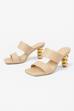 Primadon Absätze Beige / 34 Elira elegante Absatzschuhe für Damen mit Serenity Stone