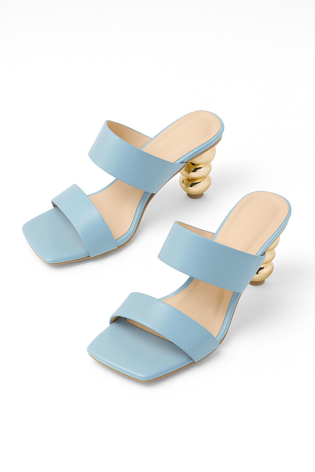 Primadon Absätze Himmelblau / 34 Elira elegante Absatzschuhe für Damen mit Serenity Stone