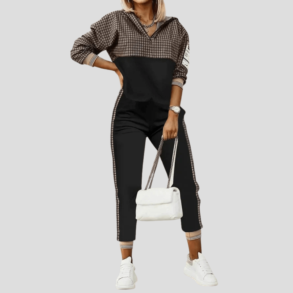 Primadon Aktivbekleidung Schwarz-a / S Lara | Eleganter Trainingsanzug für Damen sportlich atmungsaktiv