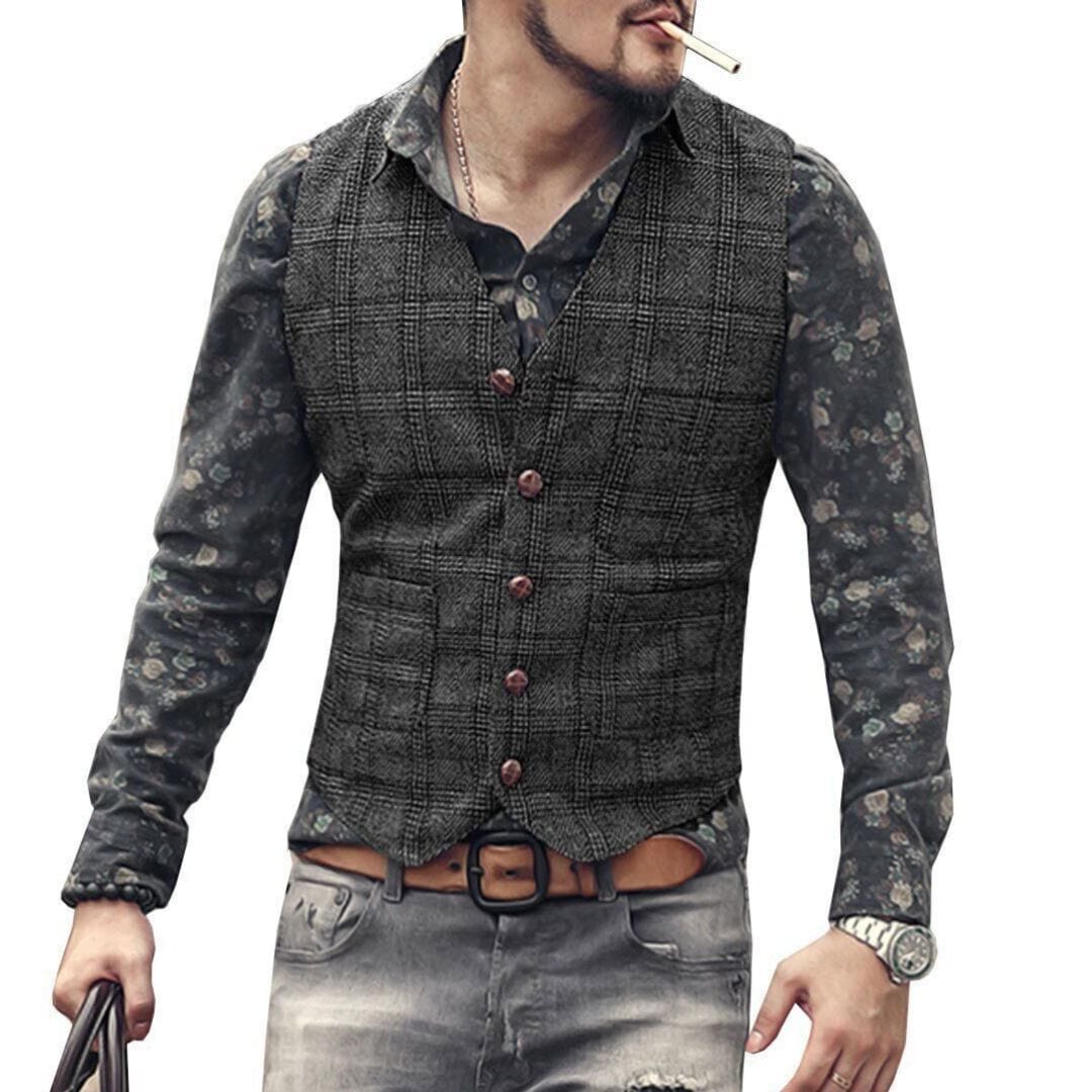 Primadon Anzüge & Blazer Dunkelgrau / XS Noah | Elegante Trachtenweste für Herren Oktoberfest