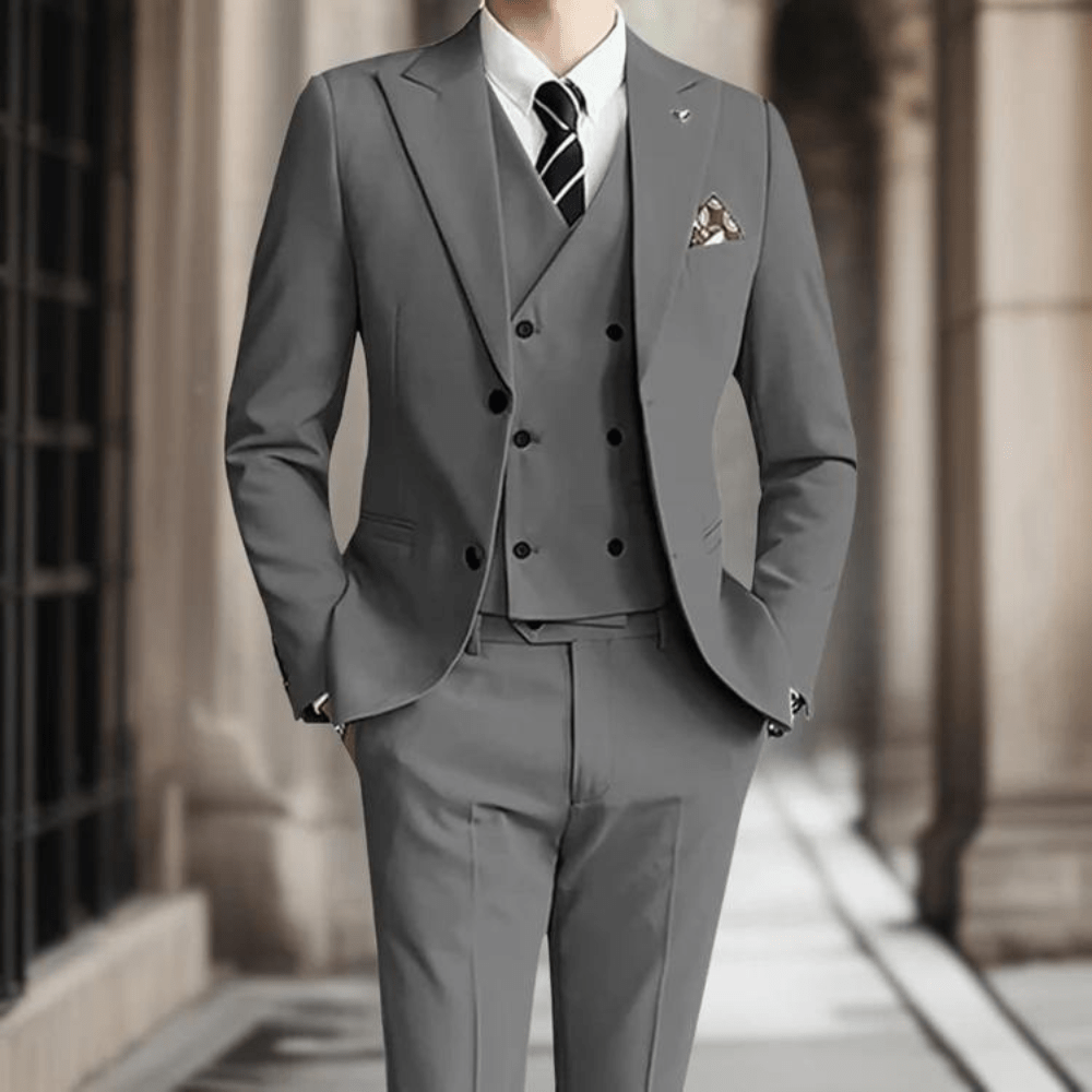 Primadon Anzüge Grau / S Patrik | Eleganter Slim-Fit Anzug für Herren aus Baumwolle