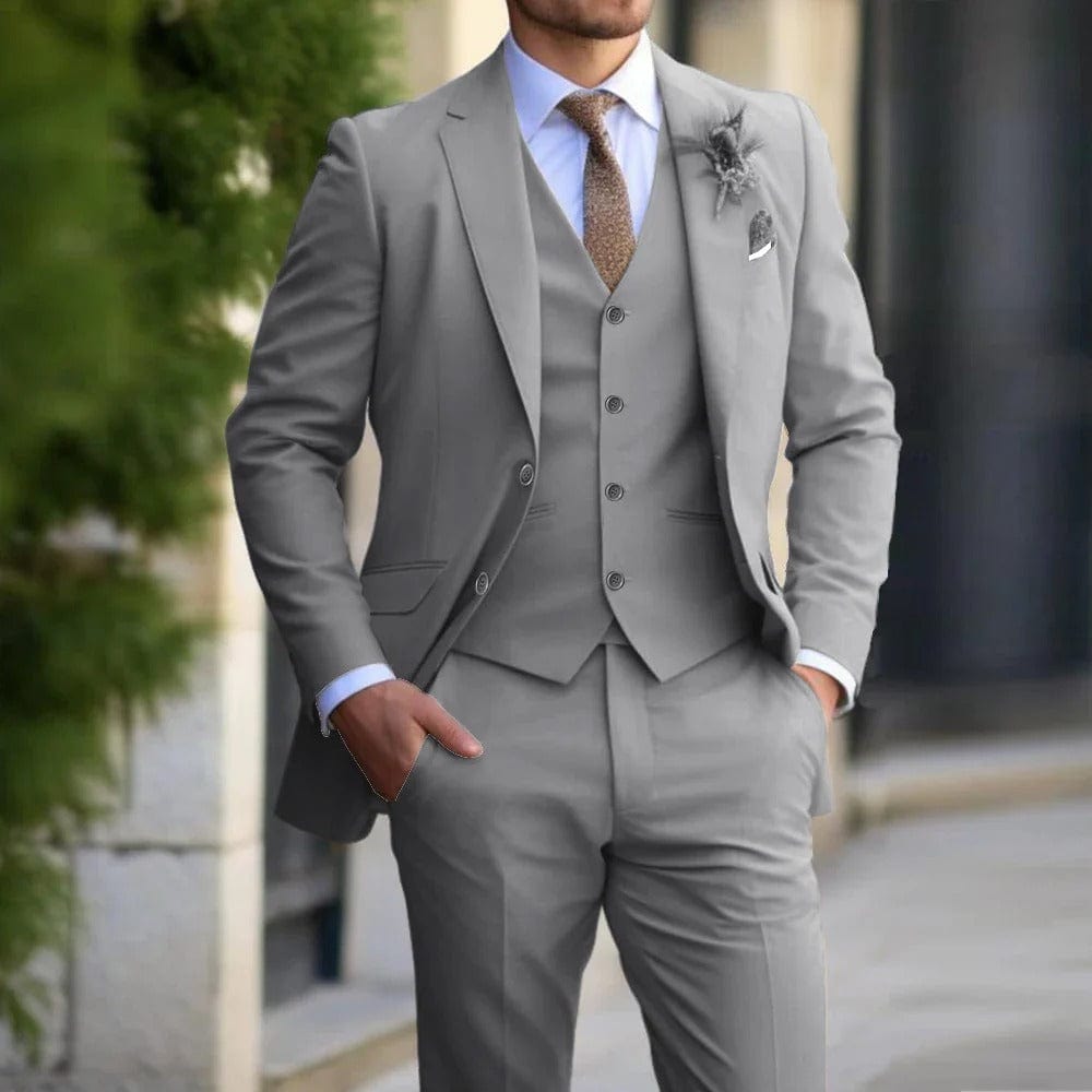 Primadon Anzüge Grau / XS Tobias | Eleganter Anzug für Herren schmal geschnitten