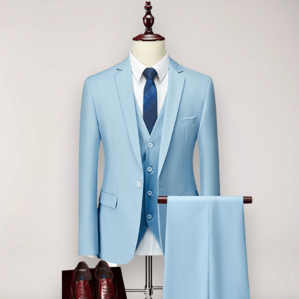 Primadon Anzüge Hellblau / S Adrian | Eleganter Herrenanzug für Hochzeit Slim Fit