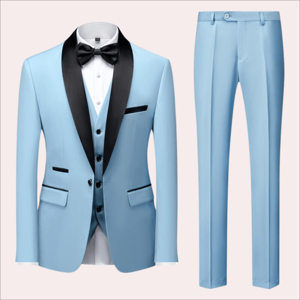 Primadon Anzüge Hellblau / S Adrian | Eleganter Slim Fit Anzug für Herren Hochzeit