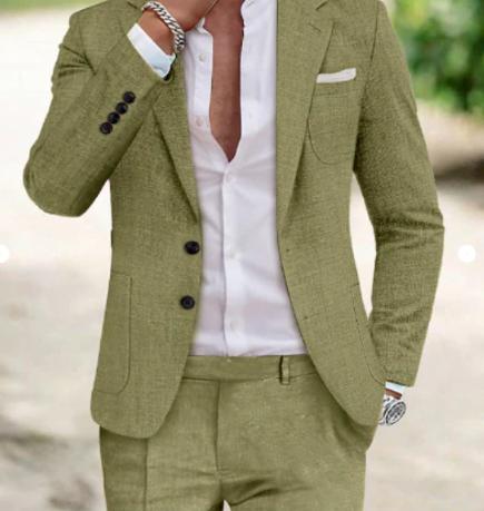 Primadon Anzüge Hellgrün / S Declan | Eleganter Slim-Fit Anzug für Herren Hochzeit