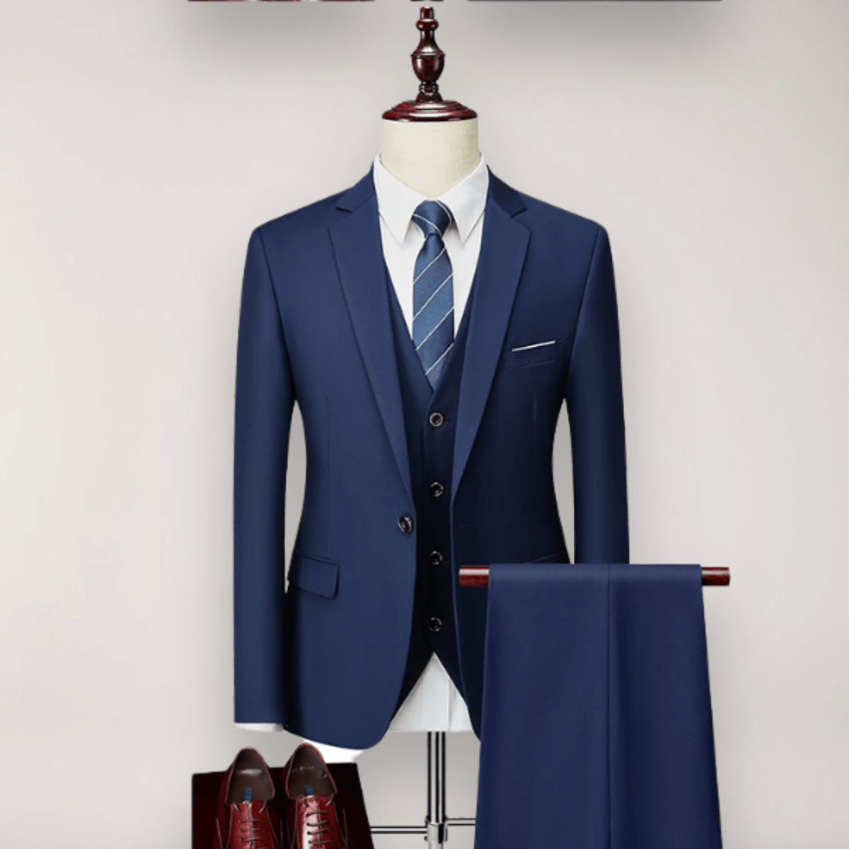 Primadon Anzüge Marineblau / S Adrian | Eleganter Herrenanzug für Hochzeit Slim Fit