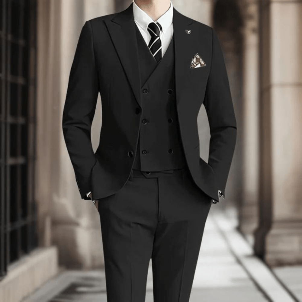 Primadon Anzüge Schwarz / S Patrik | Eleganter Slim-Fit Anzug für Herren aus Baumwolle