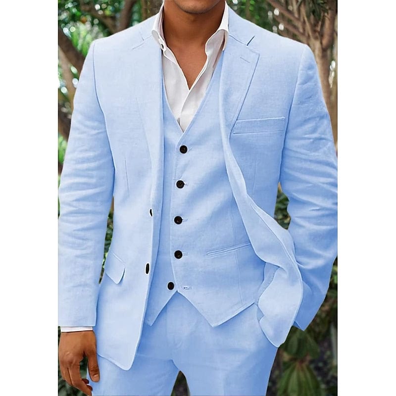 Primadon Anzüge Sebastian | Eleganter Leinenanzug für Herren Hochzeit klassisch