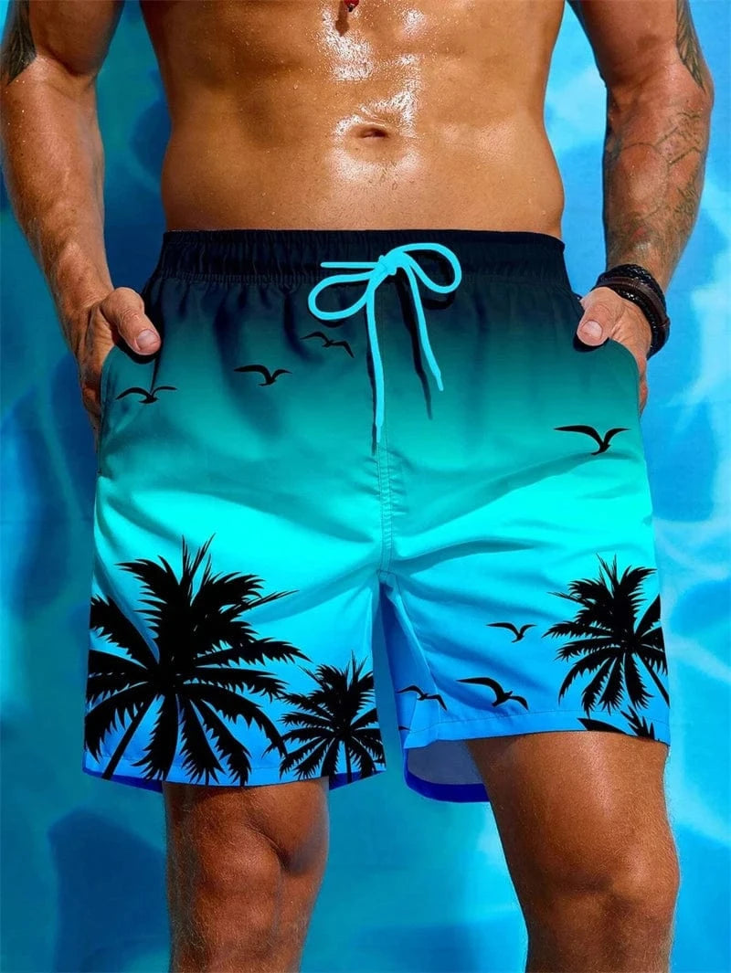 Primadon Badehosen Azurblau / XXS Leo | Atmungsaktive Badeshorts für Herren Sommer