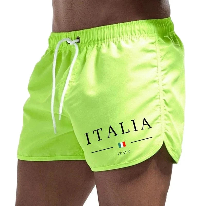 Primadon Badehosen Grün / S Leon | Lässige Badeshorts Herren aus schnelltrocknendem Material