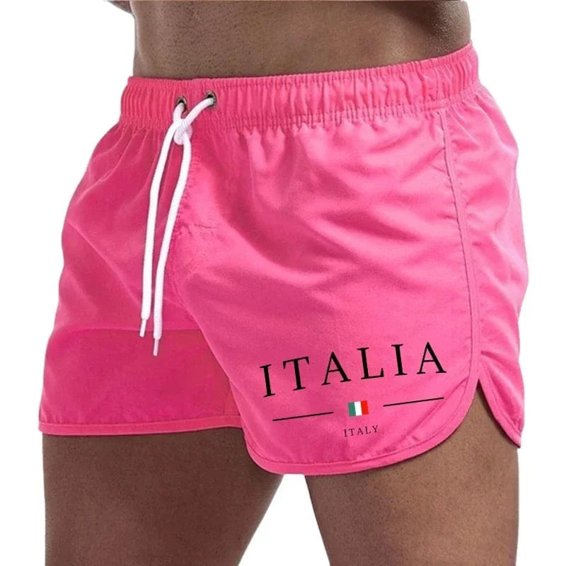 Primadon Badehosen Rosa / S Leon | Lässige Badeshorts Herren aus schnelltrocknendem Material