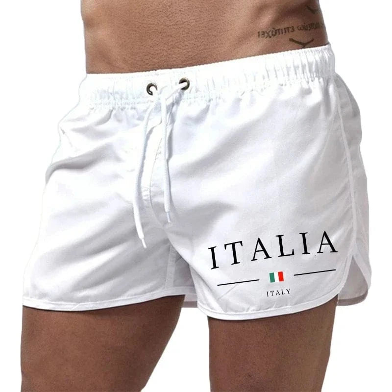 Primadon Badehosen Weiß / S Leon | Lässige Badeshorts Herren aus schnelltrocknendem Material