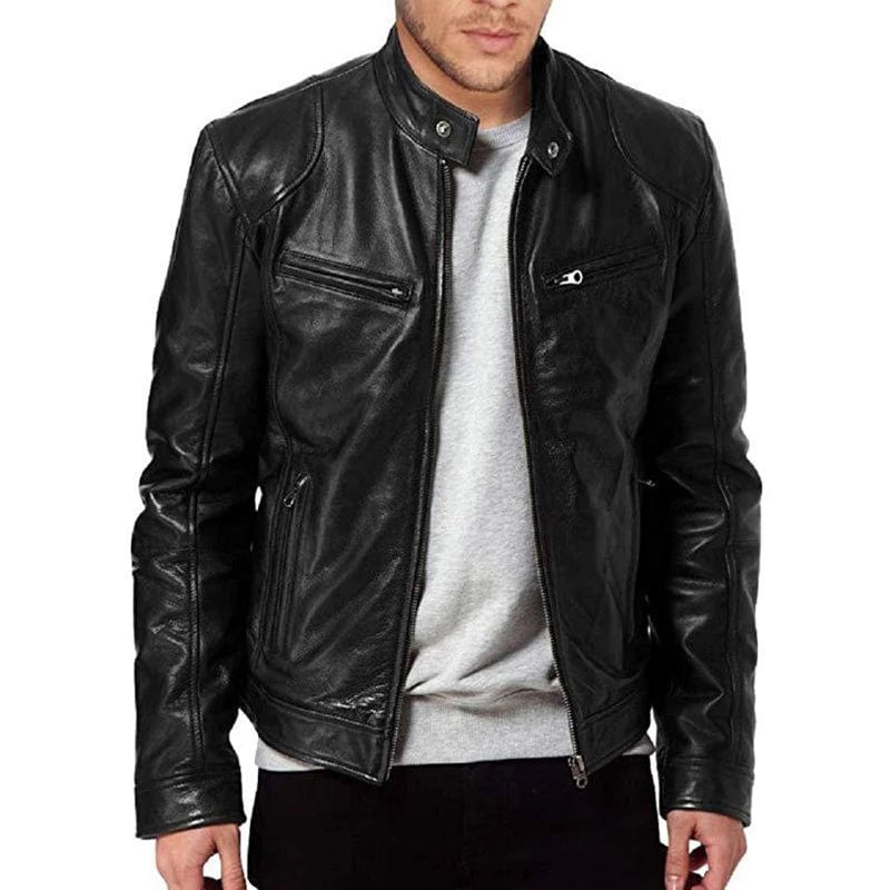 Primadon Bikerjacken Leon | Elegante Bikerjacke für Herren Premium Leder