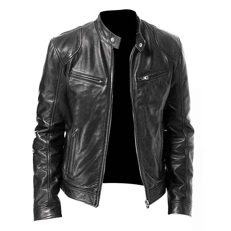 Primadon Bikerjacken Schwarz / S Leon | Elegante Bikerjacke für Herren Premium Leder
