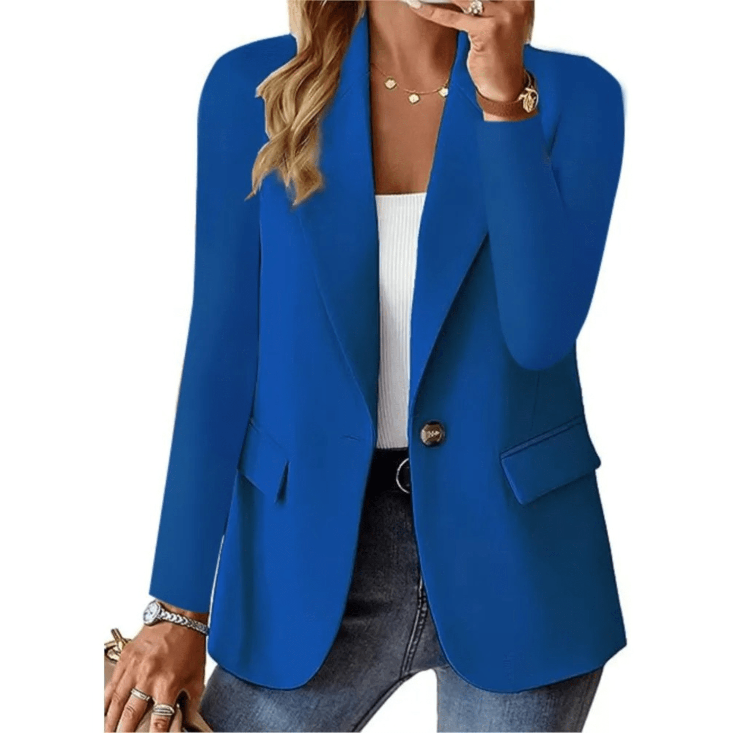 Primadon Blazer Blau / S Emma Damen Blazer | Vielseitig, Elegant, Schwarz, Hochwertig