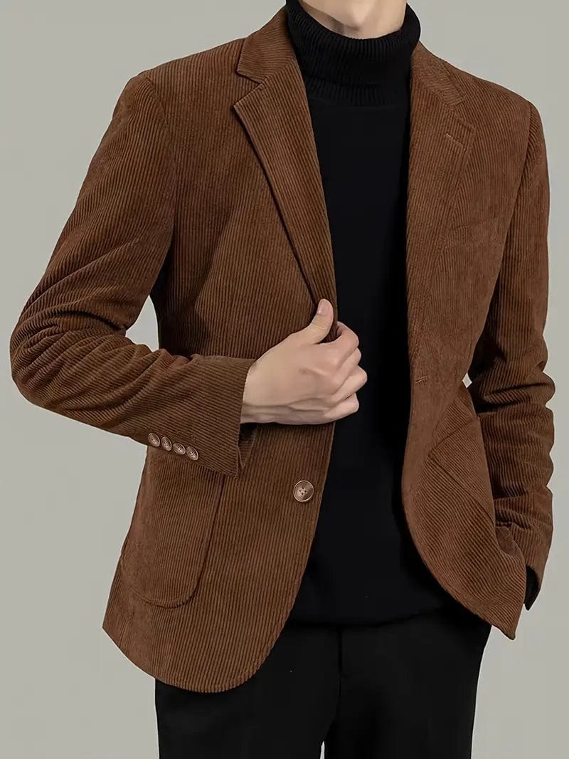 Primadon Blazer Braun / XS Felix | Lässiger Cordblazer für Herren entspannt