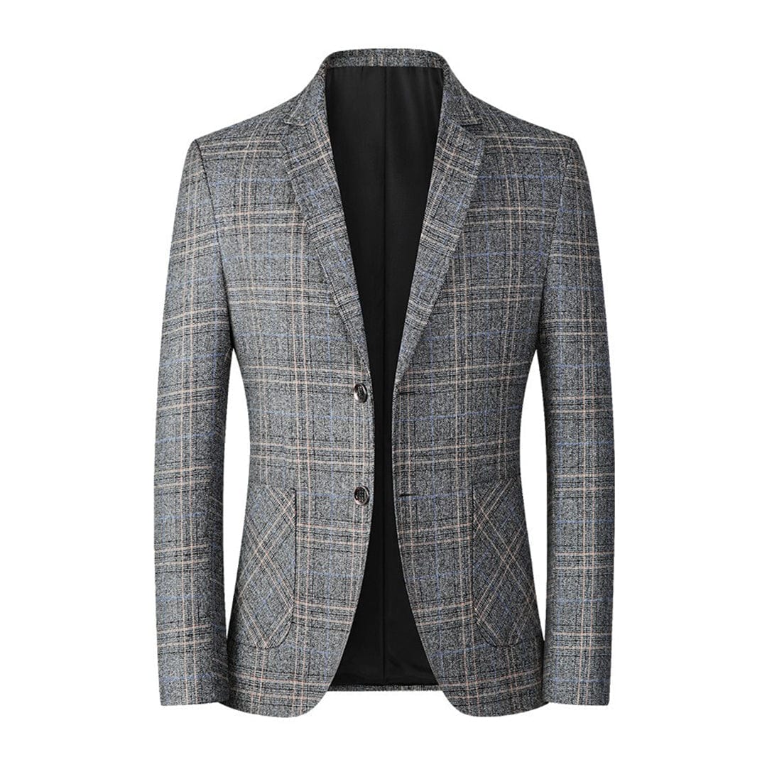 Primadon Blazer Grau / M Leon | Eleganter Slim Fit Blazer für Herren Events