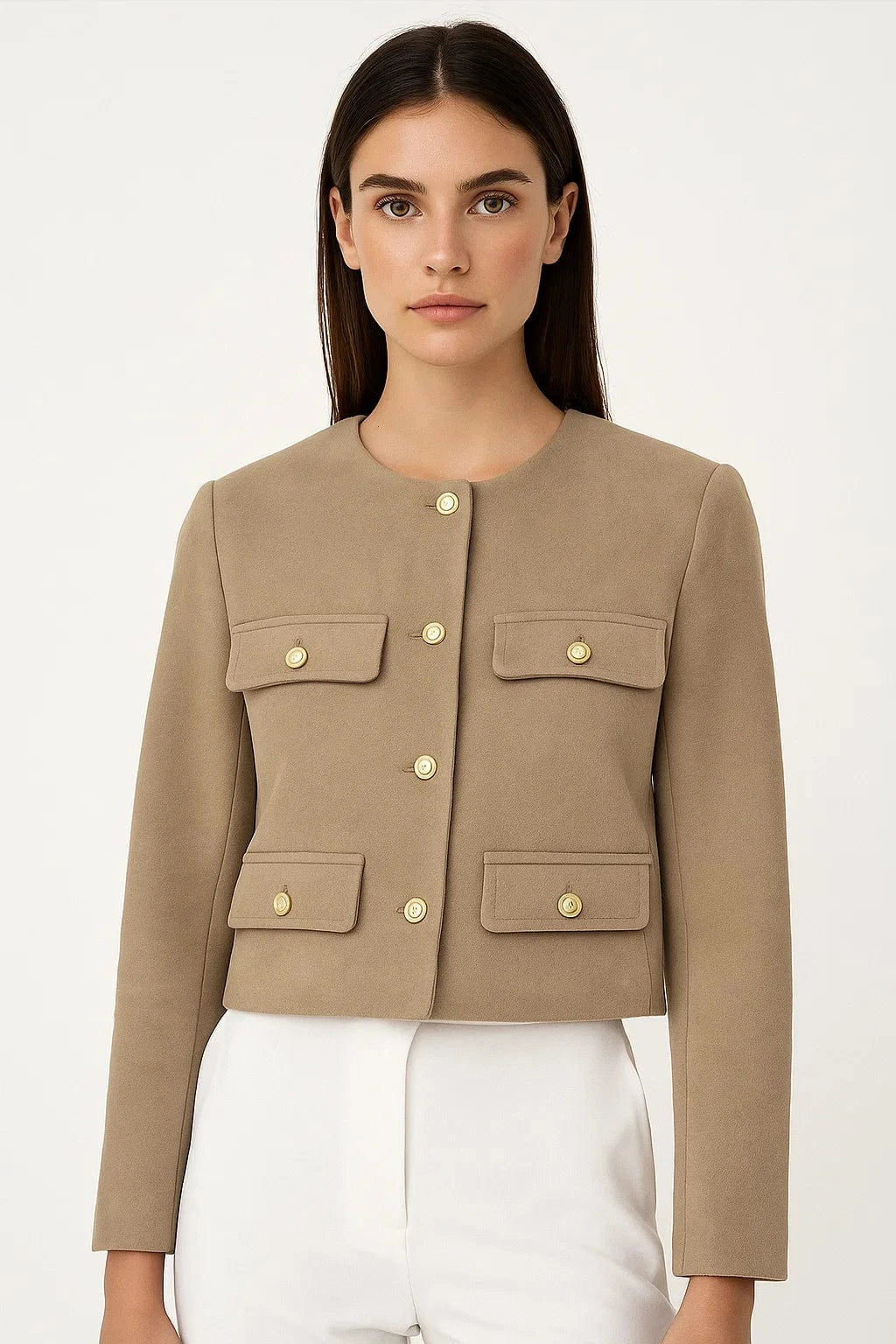 Primadon Blazer Grün / XS Carina eleganter Tweedblazer für Damen tailliert