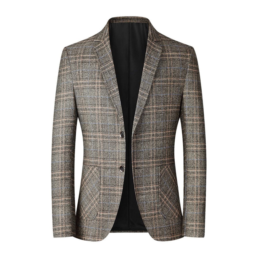 Primadon Blazer Khaki / M Leon | Eleganter Slim Fit Blazer für Herren Events