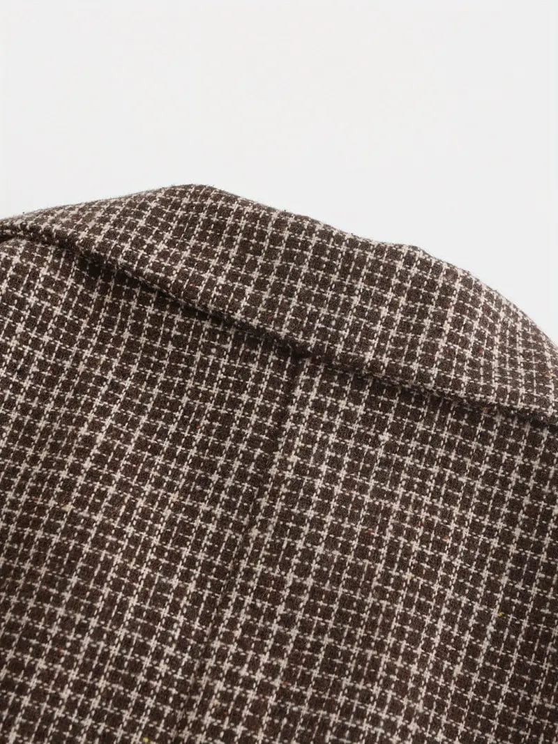 Primadon Blazer Leon | Eleganter Slim Fit Blazer für Herren Scheckmuster