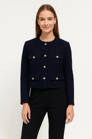 Primadon Blazer Marineblau / XS Carina eleganter Tweedblazer für Damen tailliert