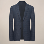Primadon Blazer Marineblau / XS Lukas | Eleganter Karierter Blazer für Herren Langarm