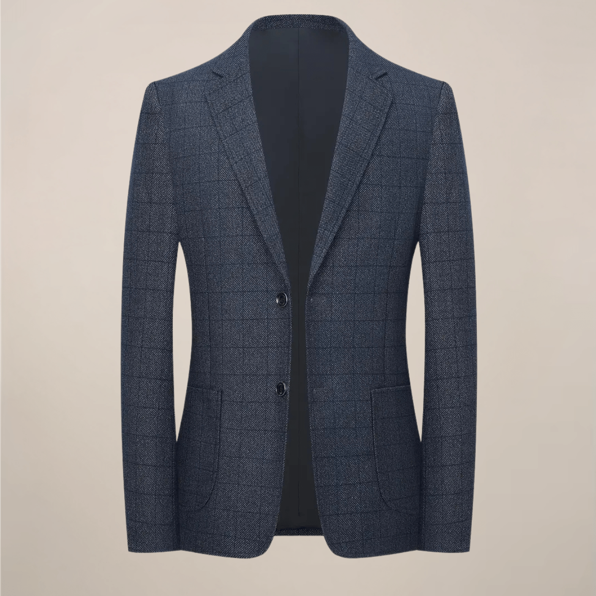 Primadon Blazer Marineblau / XS Lukas | Eleganter Karierter Blazer für Herren Langarm