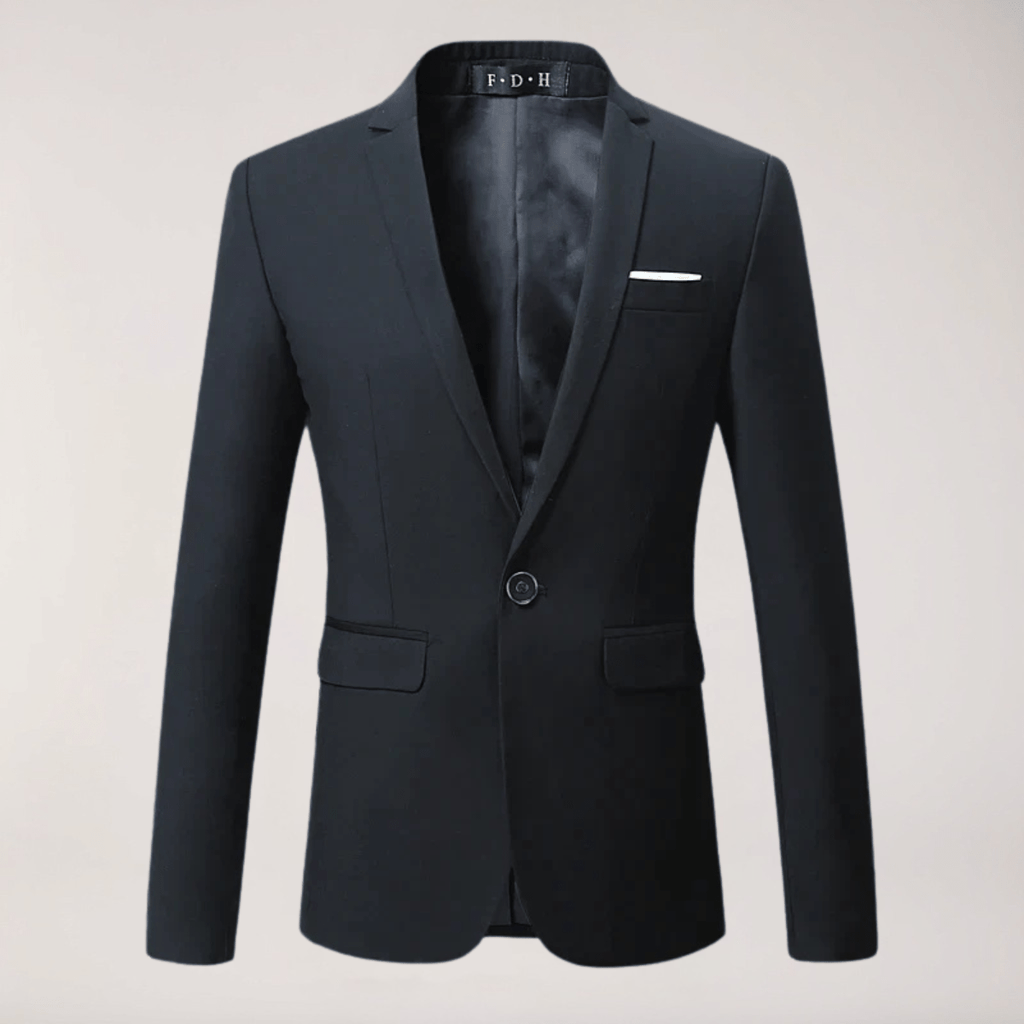 Primadon Blazer Schwarz / M Max | Eleganter Blazer für Herren ganzjährig
