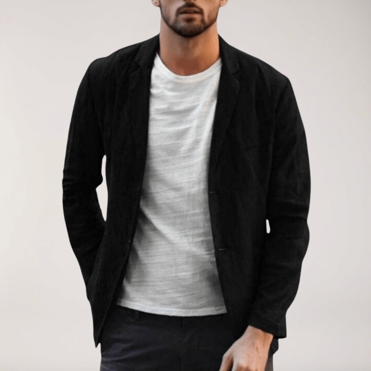Primadon Blazer Schwarz / XS Max | Moderner Blazer für Herren leicht Frühling