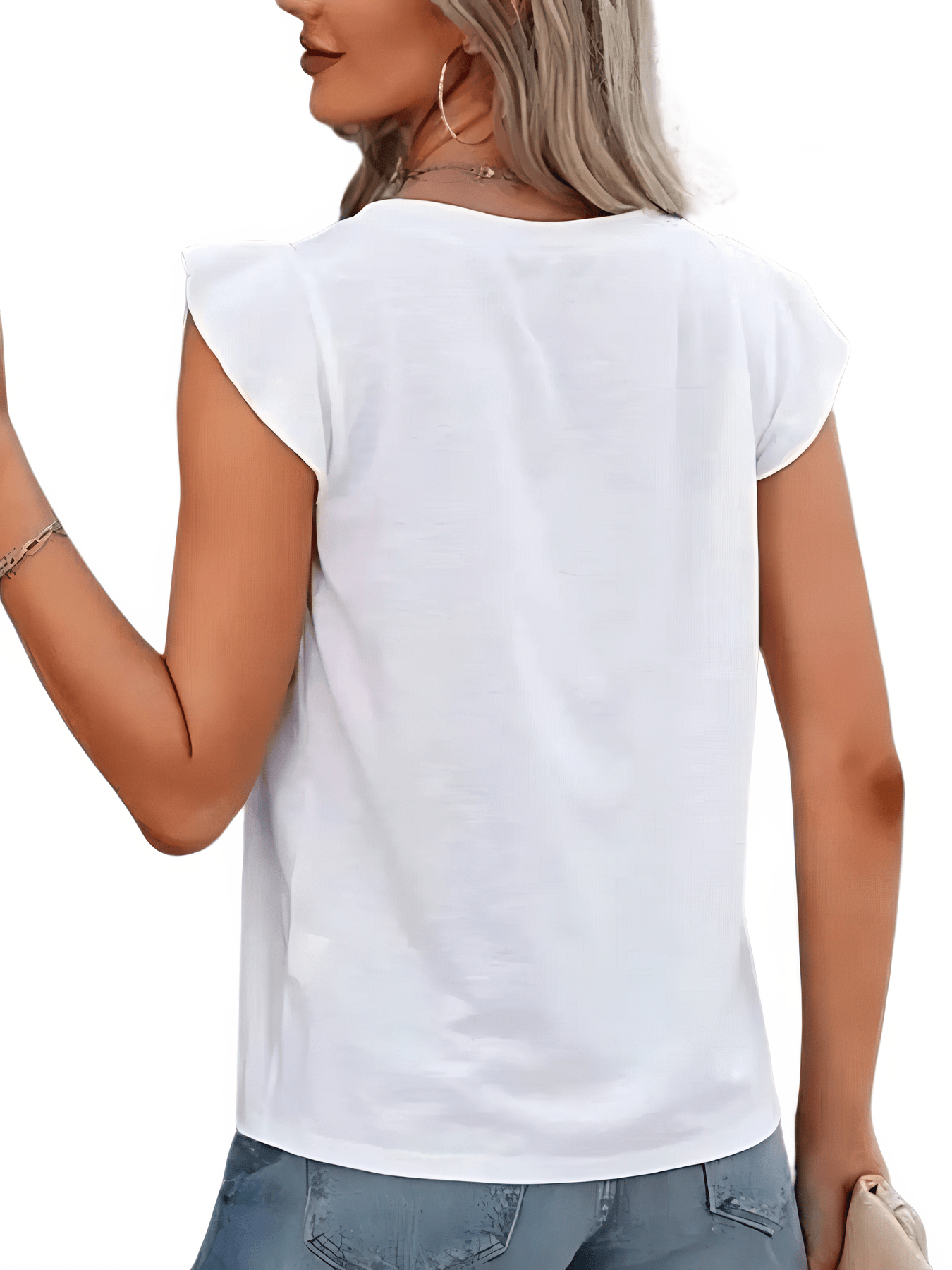 Primadon Blusen Evelina luftige Leinenbluse für Damen kurzärmelig
