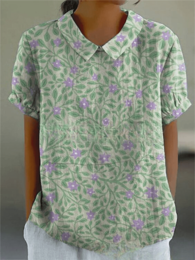 Primadon Blusen Grün 3 / XS Sarina | romantische Bluse für Damen Baumwolle