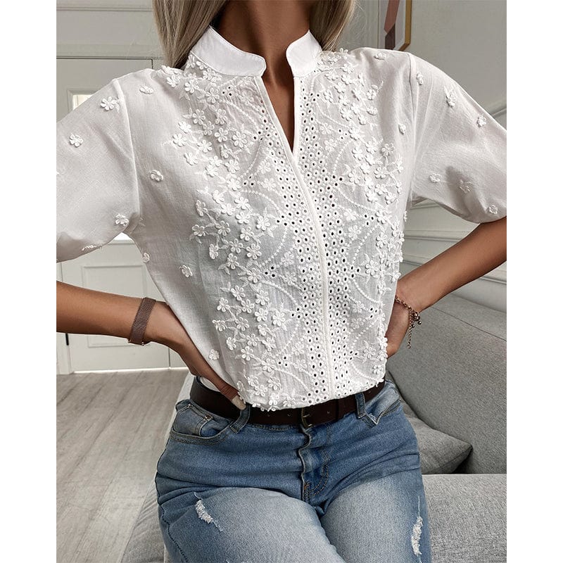 Primadon Blusen Mabel | elegante Puffärmelbluse für Damen langarm