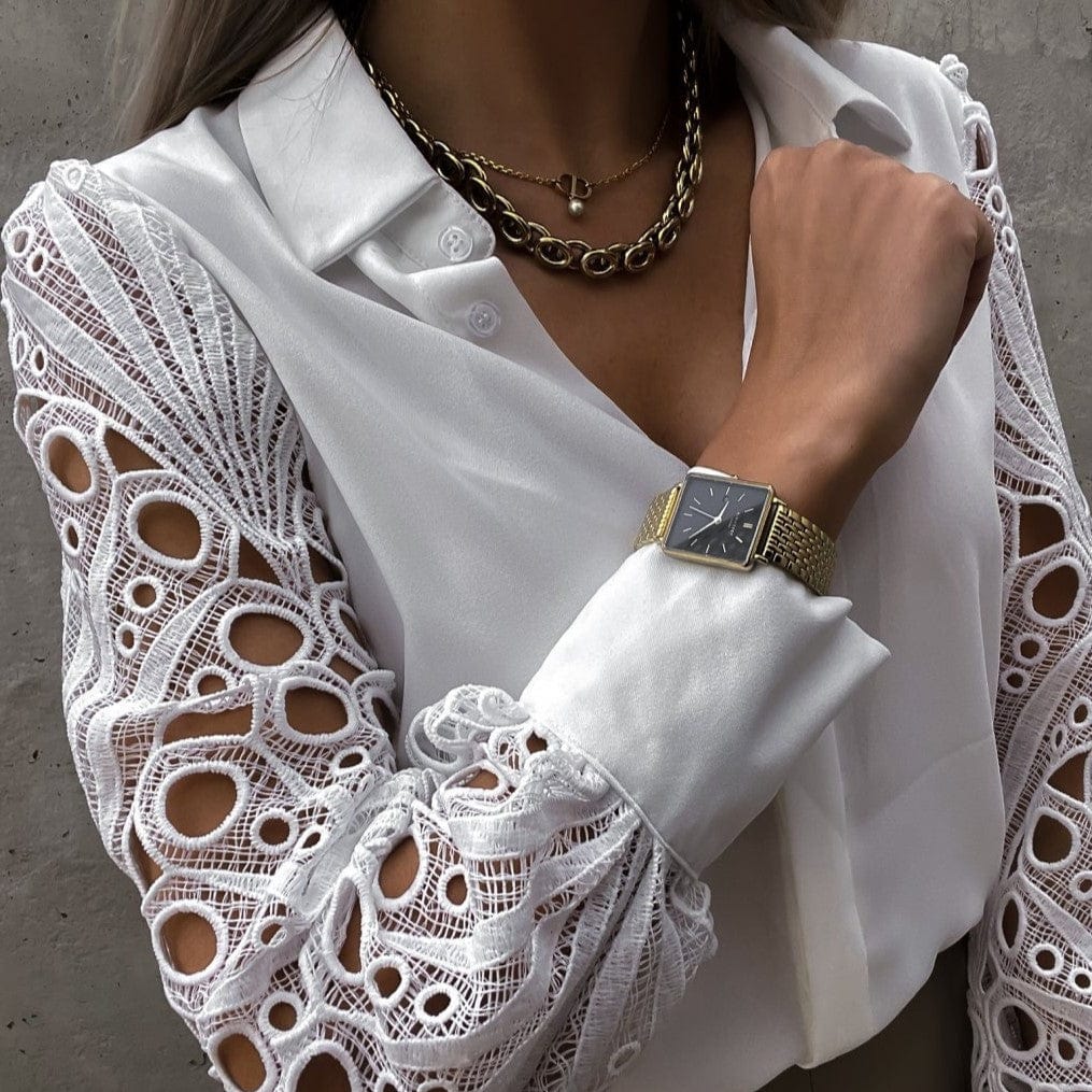 Primadon Blusen Mireille elegante Spitzenbluse für Damen leicht tailliert