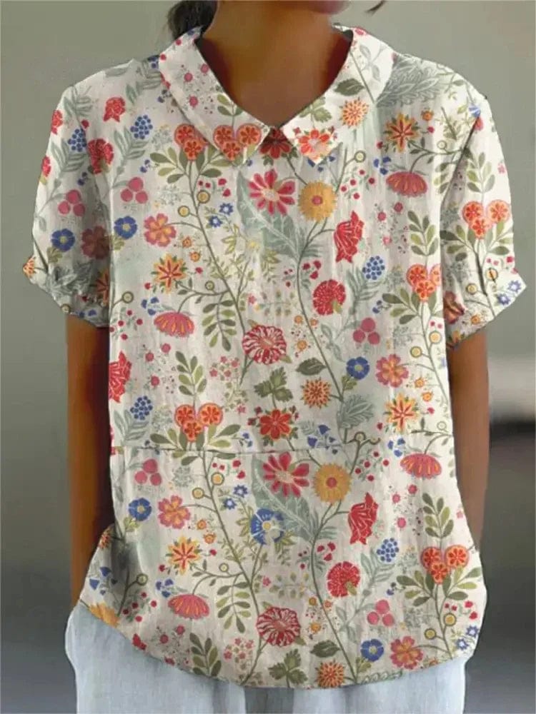 Primadon Blusen Weiß 4 / XS Sarina | romantische Bluse für Damen Baumwolle