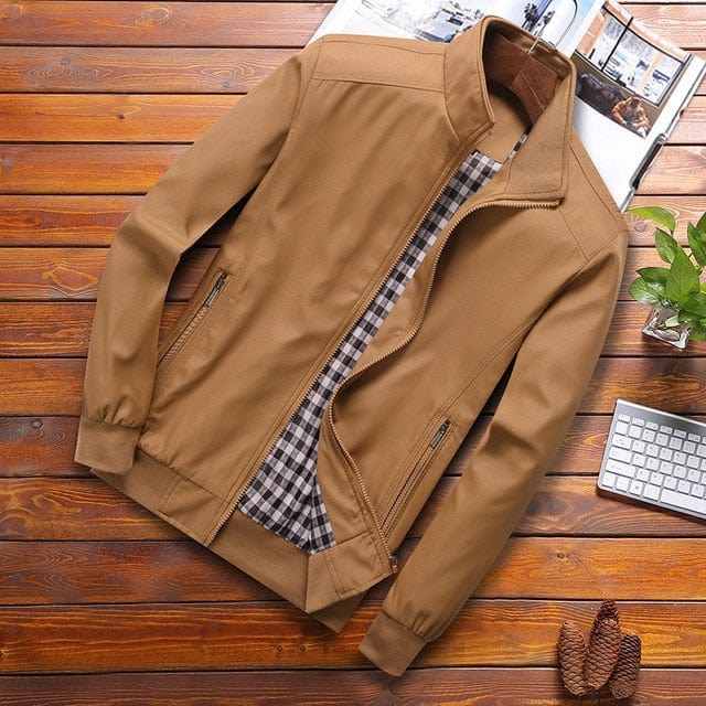 Primadon Bomberjacken Braun / M Kian | Leichte Slim Fit Herrenjacke