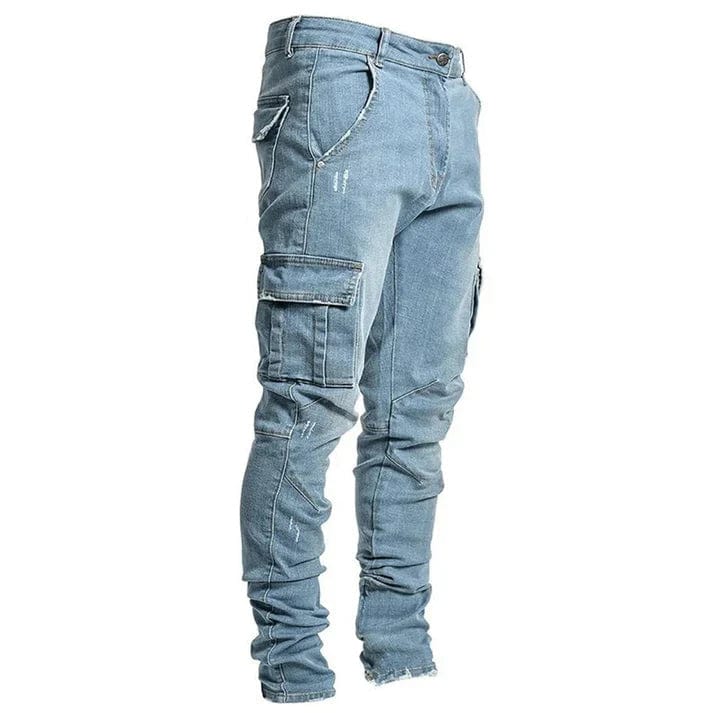 Primadon Cargo-Hosen Blau / XS Marc | Funktionale Cargo Hose für Herren Denim