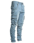 Primadon Cargo-Hosen Blau / XS Marc | Funktionale Cargo Hose für Herren Denim