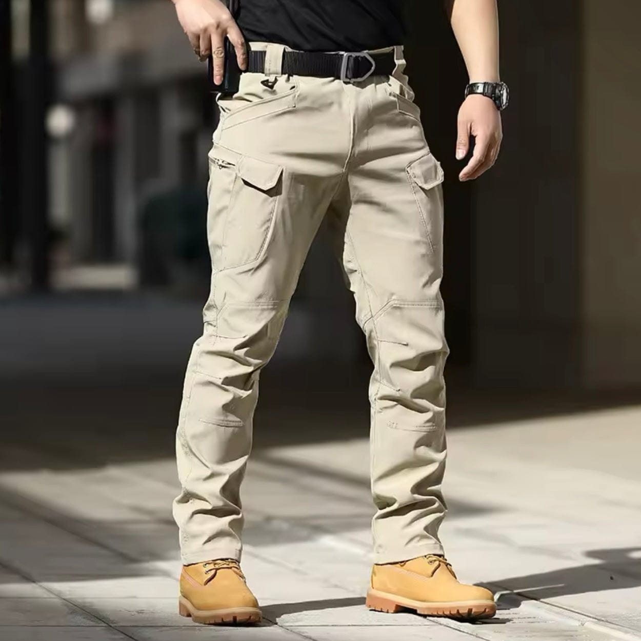 Primadon Cargo-Hosen Khaki / S Felix | Robuste Cargohose für Herren Outdoor