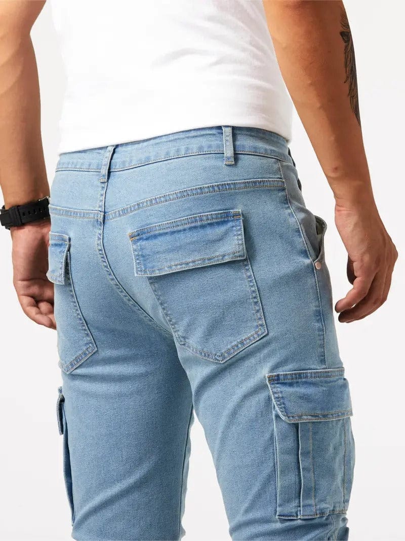 Primadon Cargo-Hosen Pablo | Lässige Cargo-Hose für Herren Slim Fit Denim