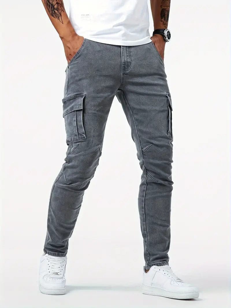 Primadon Cargo-Hosen Pablo | Lässige Cargo-Hose für Herren Slim Fit Denim