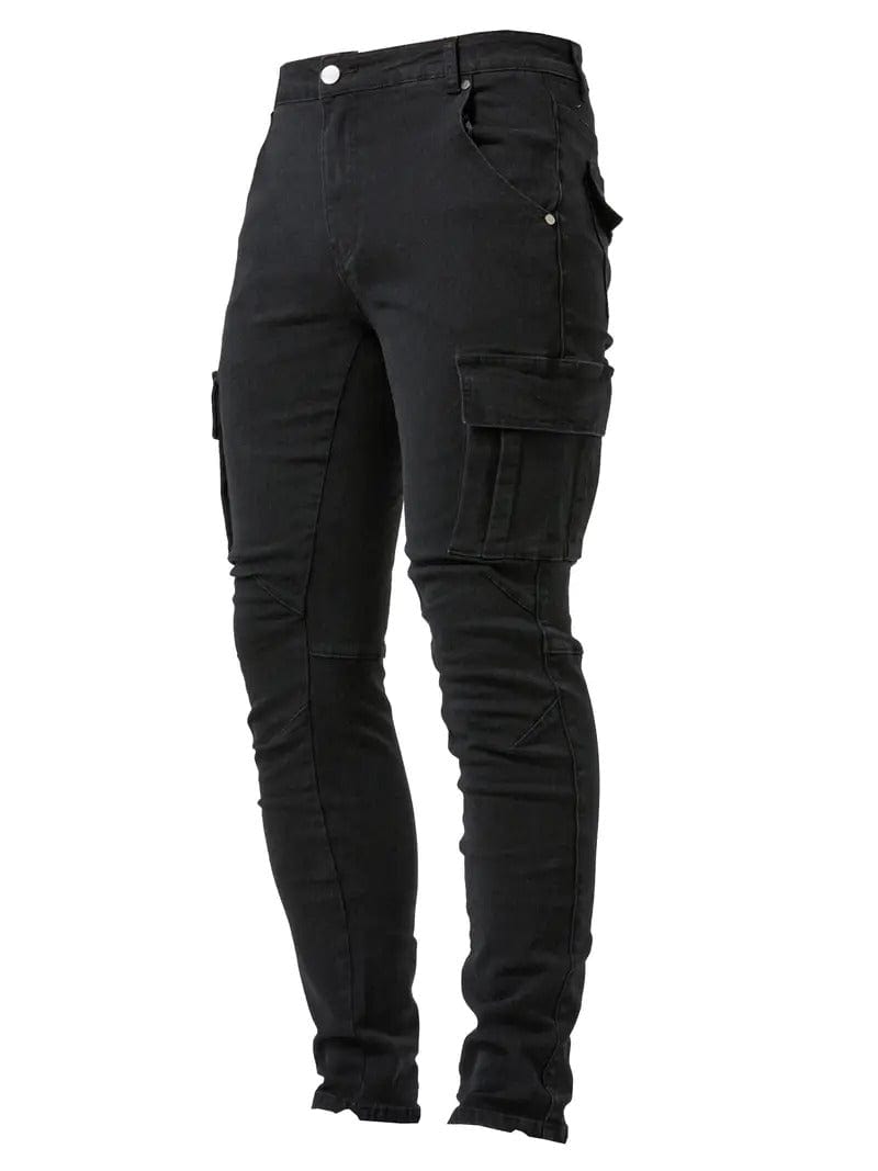 Primadon Cargo-Hosen Schwarz / S Pablo | Lässige Cargo-Hose für Herren Slim Fit Denim