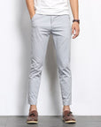 Primadon Chinos Grau / S Alessio | Elegante Chinohose Herren Slim Fit Stretch